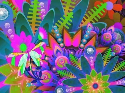 Flower Diamond Painting Kit - Abstract Floral II-Square 15x20cm- - Paint With Diamonds