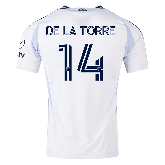 adidas San Diego FC Authentic Luca de la Torre Away Jersey 25/26 w/ MLS & Apple Patch (White) | SoccerWearhouse