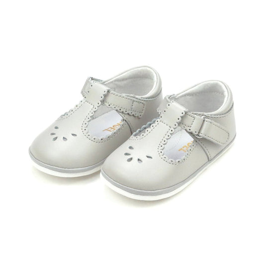 Angel Perforated T Strap Gray