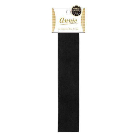 Annie Non-Slip Headband Black Silicone Lining 4.5cm Wide, 1 Count, Black