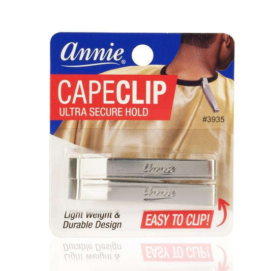 Annie Premium Hair Cutting Cape Clip, 2 Count, Silver