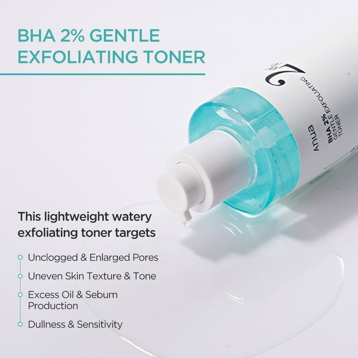 Anua BHA 2% Gentle Exfoliating Toner 150ml أنوا BHA 2٪ تونر مقشر لطيف - Princess Cosmetics Qatar