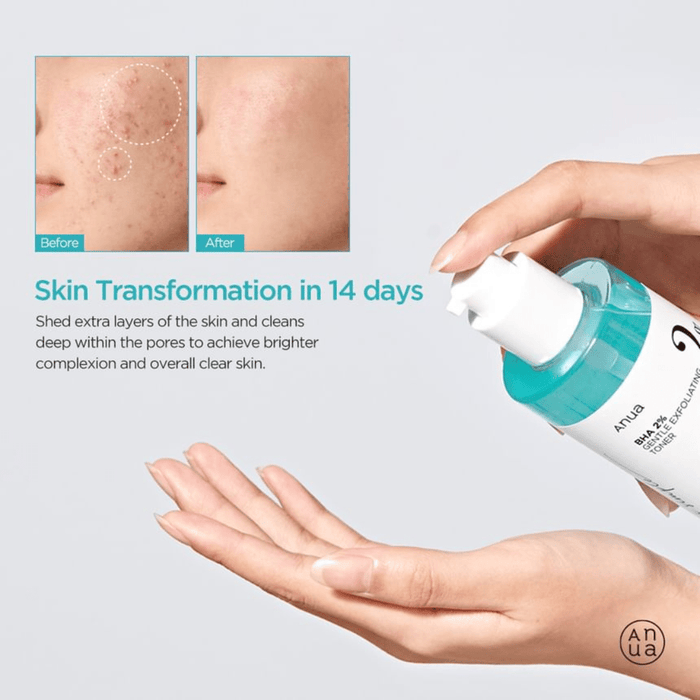Anua BHA 2% Gentle Exfoliating Toner 150ml أنوا BHA 2٪ تونر مقشر لطيف - Princess Cosmetics Qatar