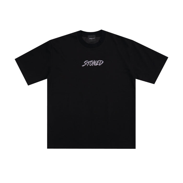 ATC : Genetic Hexagon Rhinestone Tee Black
