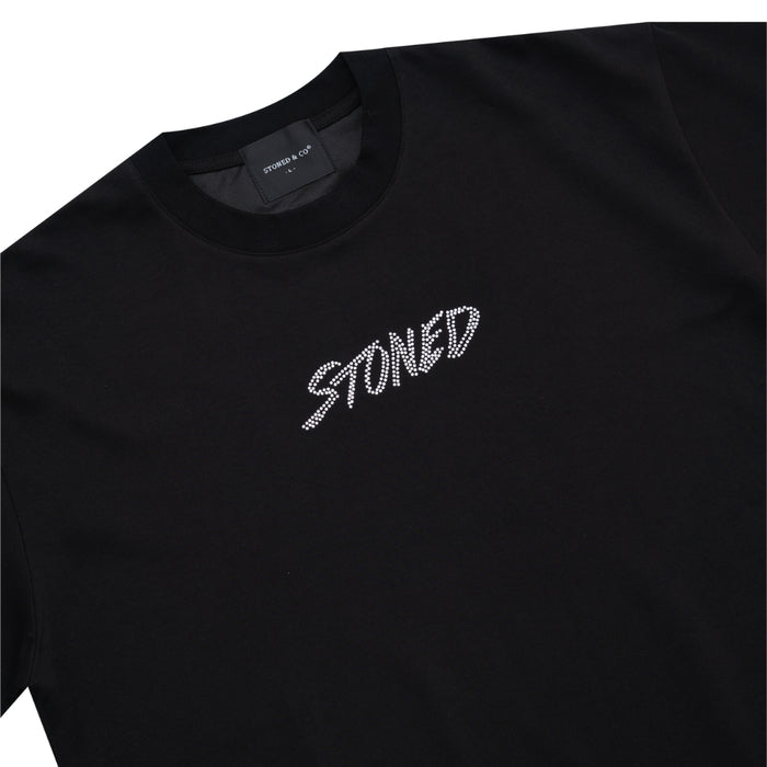 ATC : Genetic Hexagon Rhinestone Tee Black