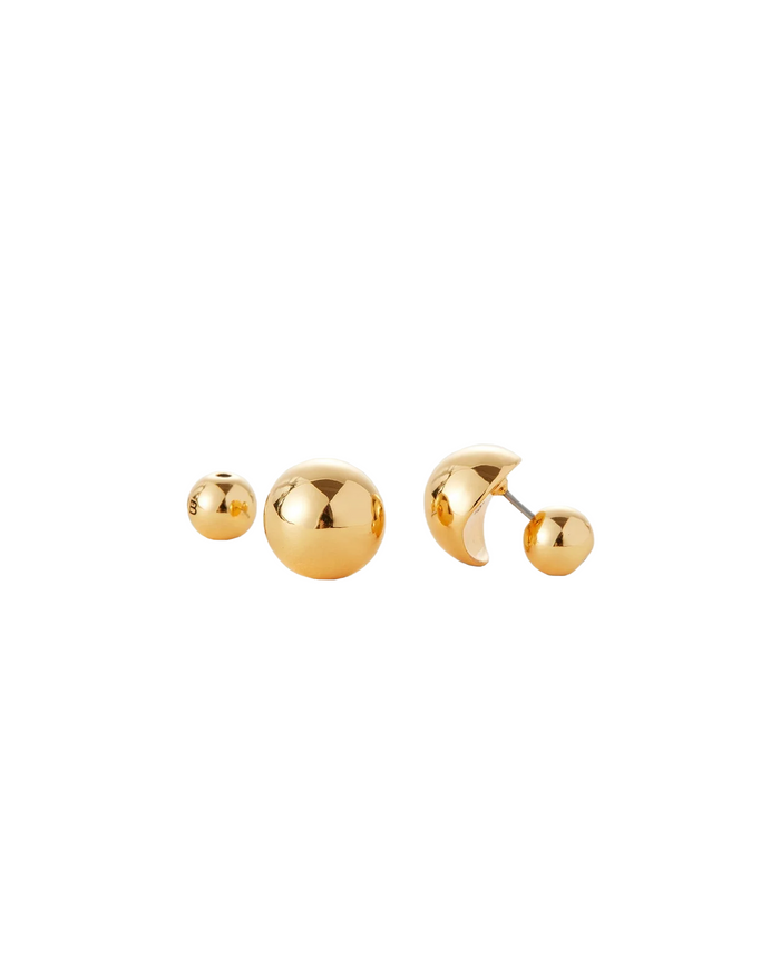 gold sphere earrings