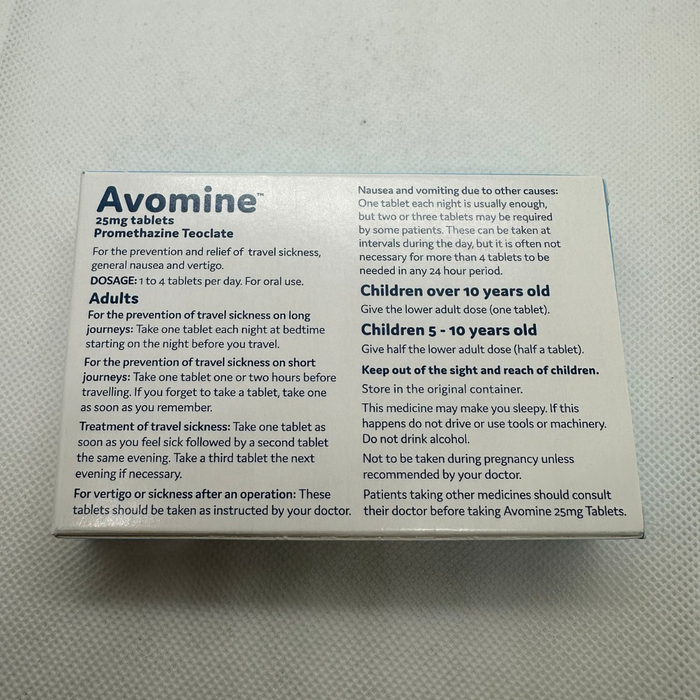 Avomine Tablets 25mg, 10 Tablets (P)