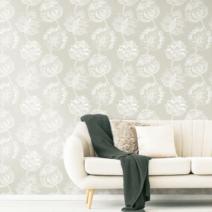 Beige, White / Roll