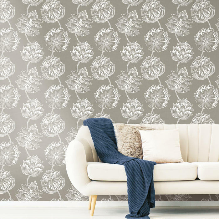 Taupe, White / Roll
