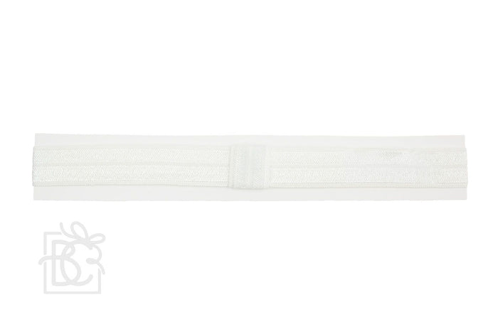 BC 5/8" Skinny Elastic Headband-White