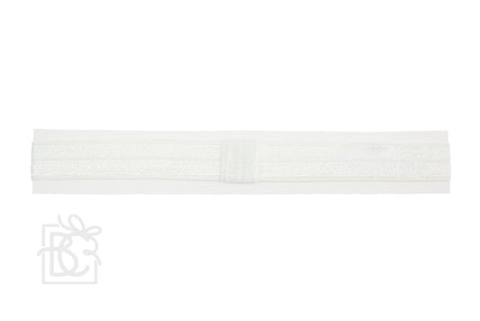 BC 5/8" Skinny Elastic Headband-White