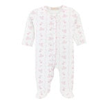 BCC Sugar Plum Steps Printed Zipper Footie w/ Ruffles
