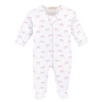 BCC Tiny Pretty Bows Printed Zipper Footie