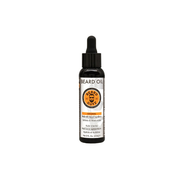 Beard Guyz black dropper bottle beard oil for men moisturizing and softening facial hair