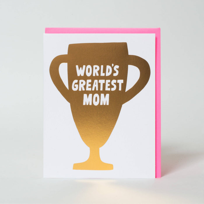 Best Mom Gold Trophy Card