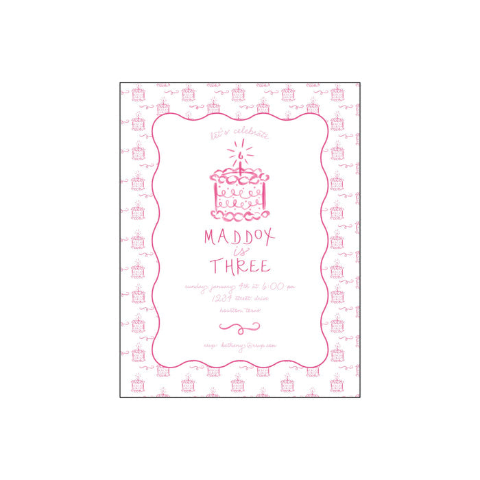 birthday cake | invitation