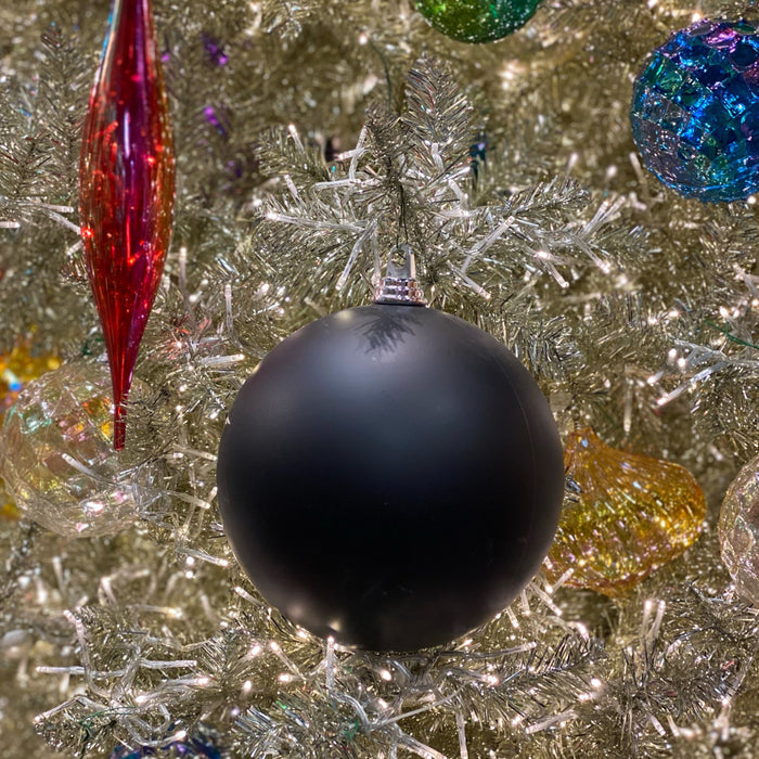 Black Matte Ball Ornament, 4"