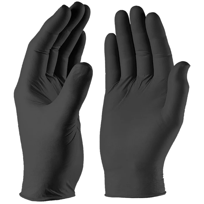 black nitrile gloves for nail technicians