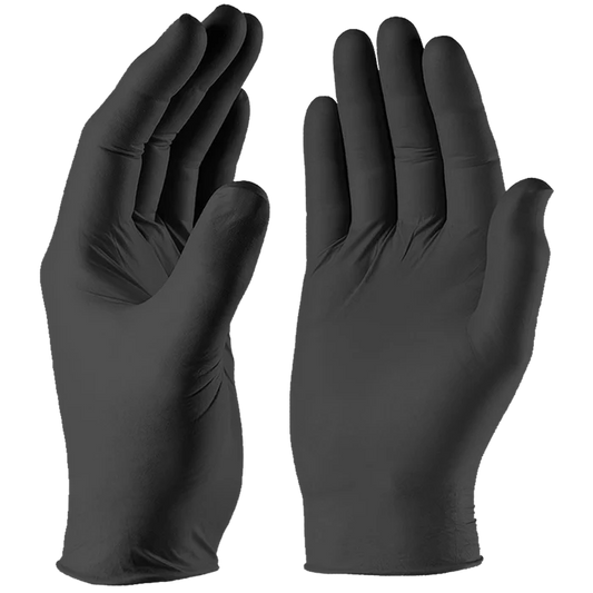 black nitrile gloves for nail technicians