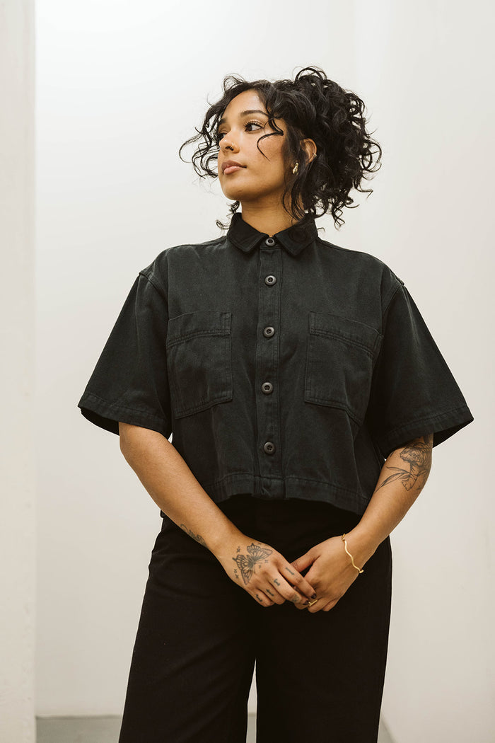 Black Phinney Twill Shirt