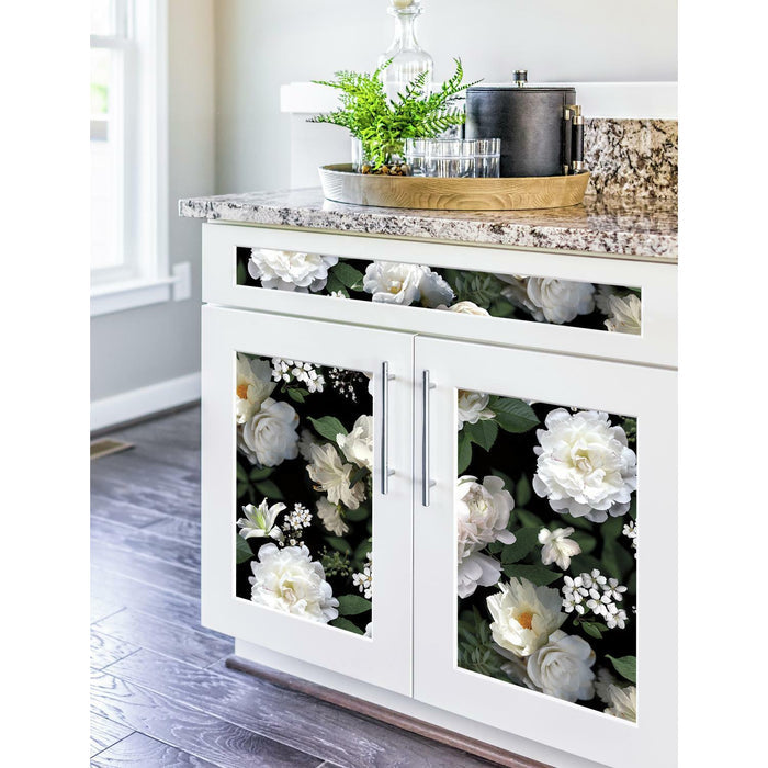 Black Photographic Floral Peel & Stick Wallpaper Mural - EonShoppee