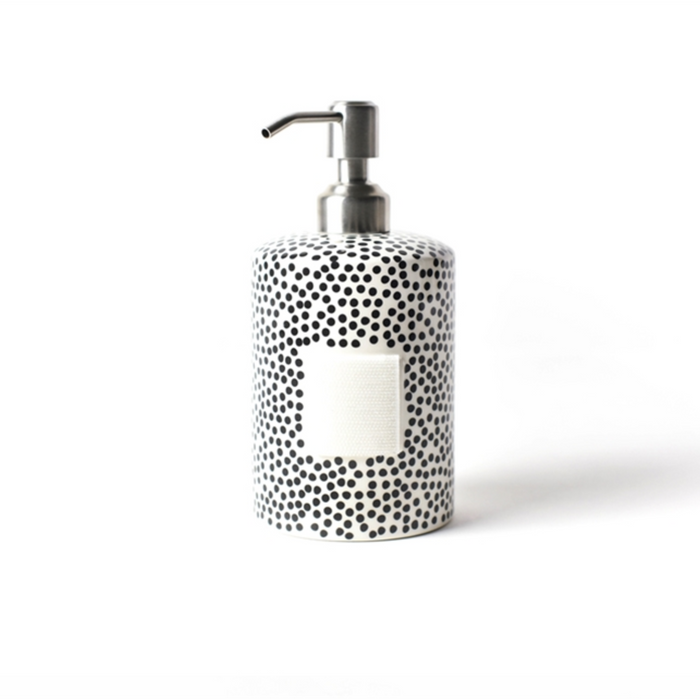 Black Small Dot Cylinder Soap Pump by Happy Everything!