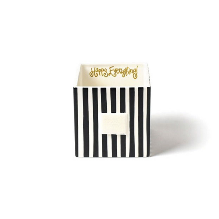 Black Stripe Medium Nesting Cube by Happy Everything!