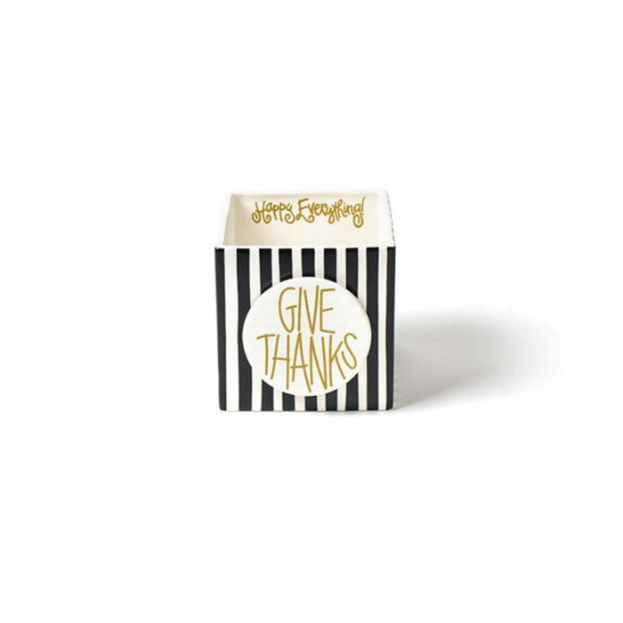 Black Stripe Medium Nesting Cube by Happy Everything!