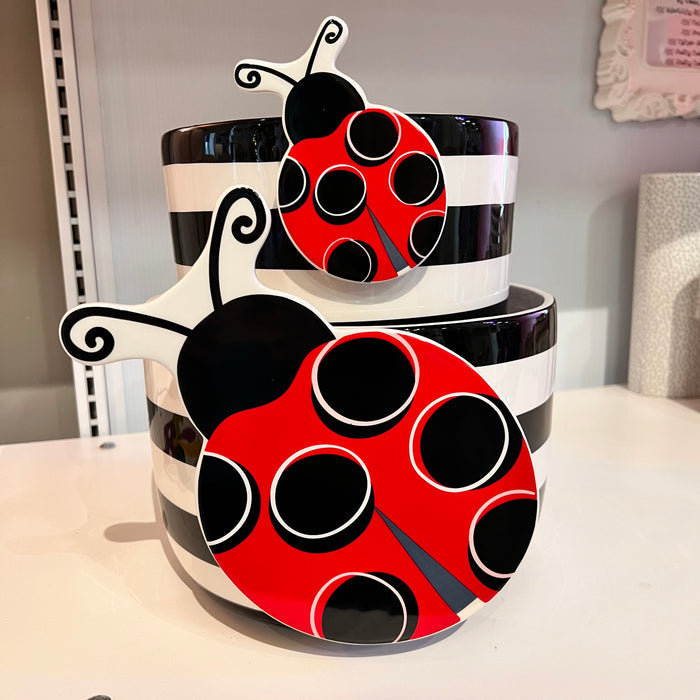 Black Stripe Mini Bowl by Happy Everything!
