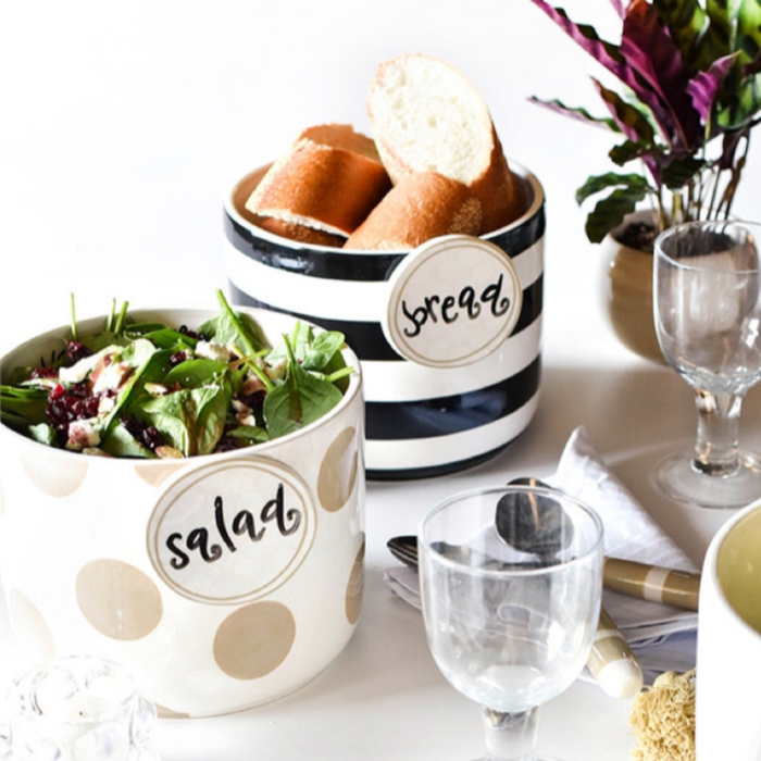 Black Stripe Mini Bowl by Happy Everything!