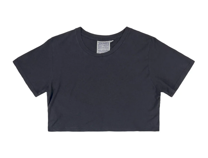 Black Super Cropped Lorel Tee