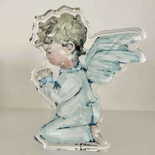 Blue Boy Acrylic Angel Boy-Brunette