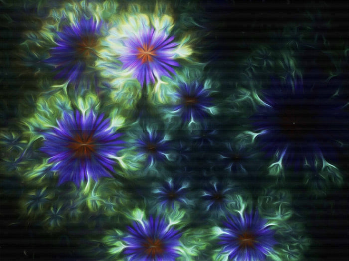 Blue Floral Fractal