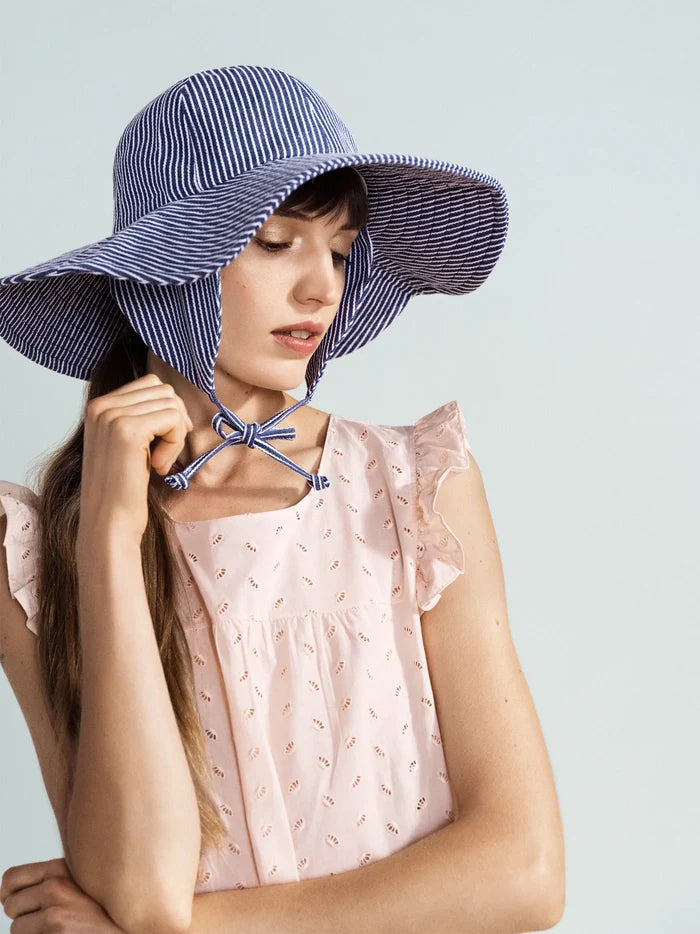 Blue Striped Noona Sun Hat