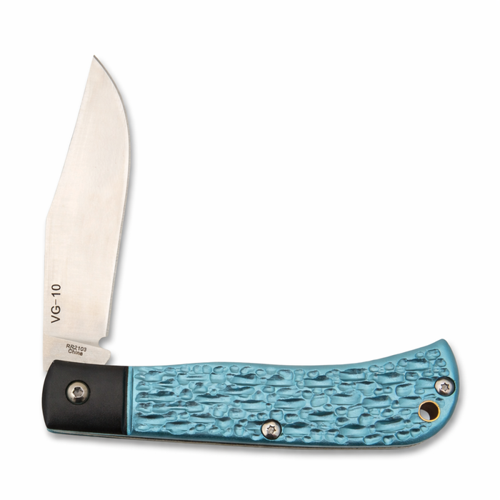 Blue VG-10 Slip Joint Folding Knife (Rough Ryder)