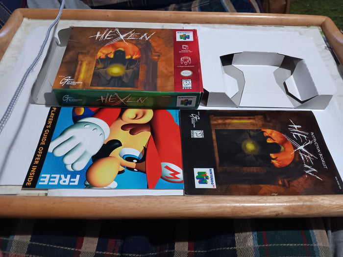 BOX ONLY + MANUAL Hexen N64 Original Replacement Nintendo 64 Case NO GAME