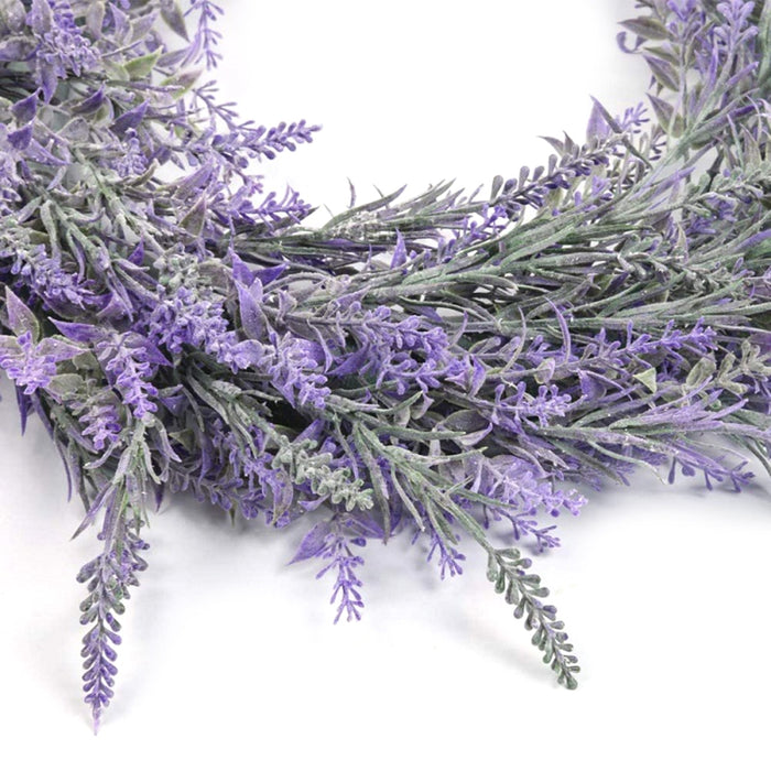 Bulk 18" Artificial Lavender Wreath for Front Door Wholesale