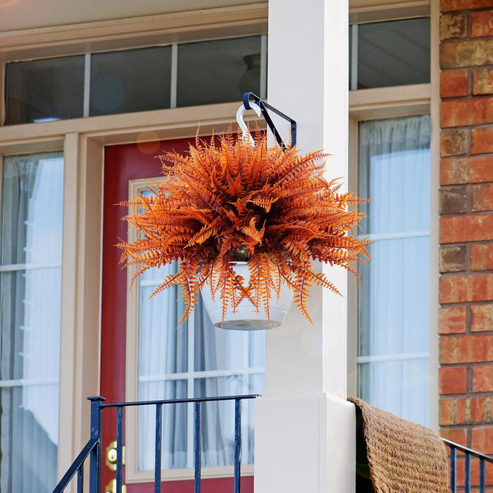 Bulk 8 Bundles Boston Ferns Artificial Fall Plants for Outdoors Fall Decorations Wholesale