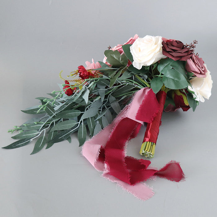 Bulk 9" Cascading Rose Bridal Bouquet Wedding Bouquets Wholesale