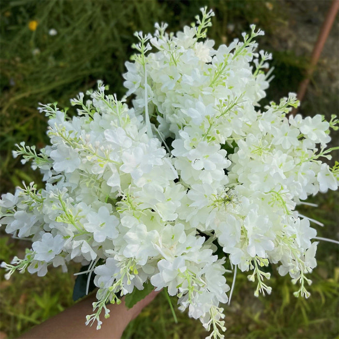 Bulk Exclusive 8Pcs Hyacinth Bush Plants Artificial Flowers for Outdoors UV Resistant Wholesale