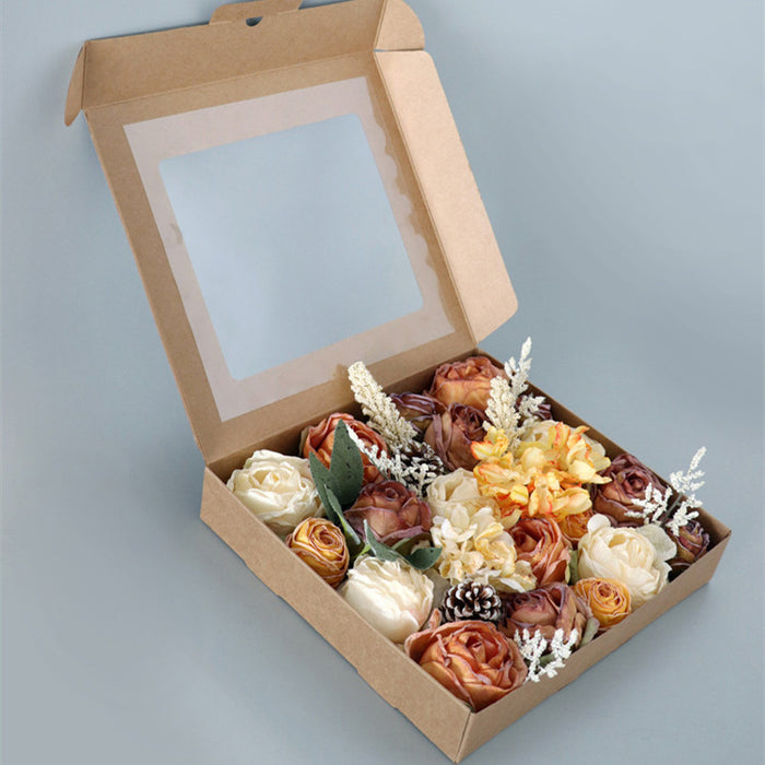 Bulk Fall Artificial Flowers Combo Box Set With Stems Wholesale