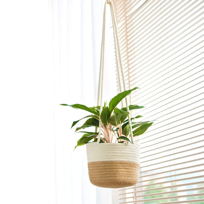 Bulk Hanging Planter Basket Jute Rope Woven Plant Hangers Wholesale
