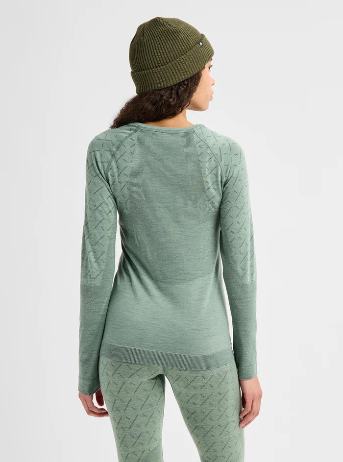 Product image of Women's Burton [ak] Slokar Crewneck Fleece[Variant:Hedge Green / True Black]