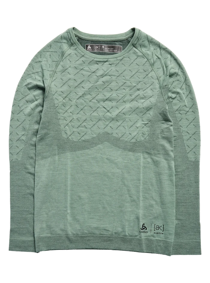Product image of Women's Burton [ak] Slokar Crewneck Fleece[Variant:Hedge Green / True Black]