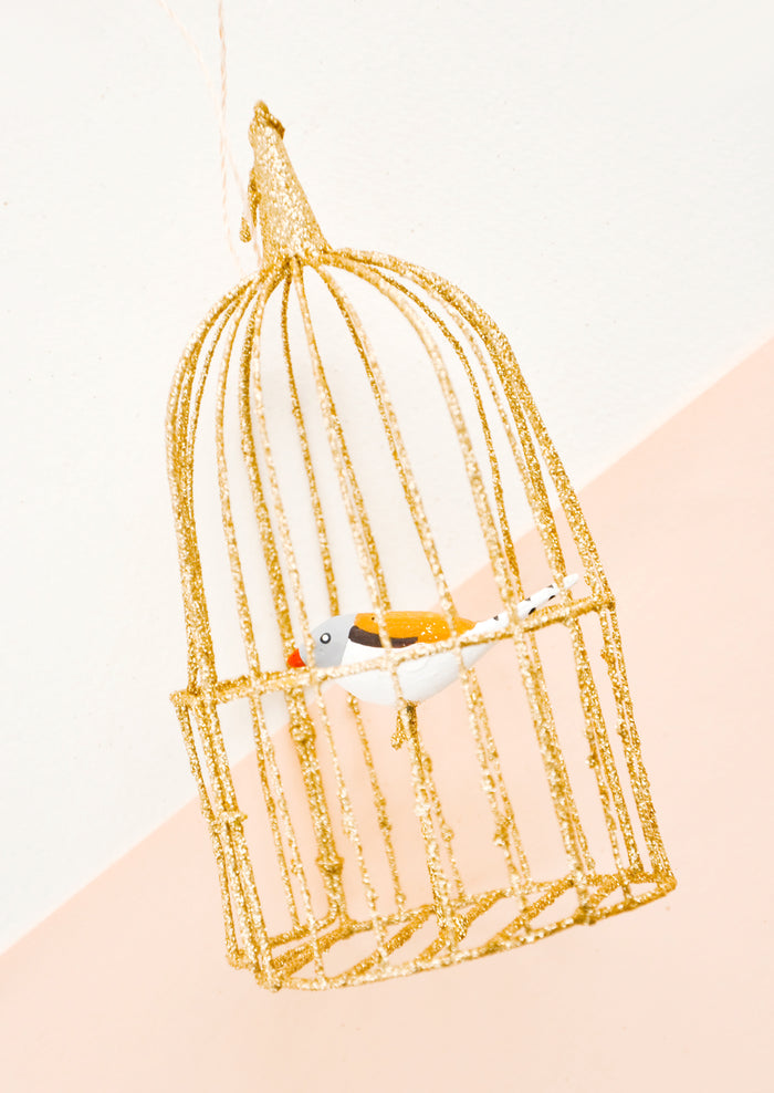 Caged Songbird Ornament in  - LEIF