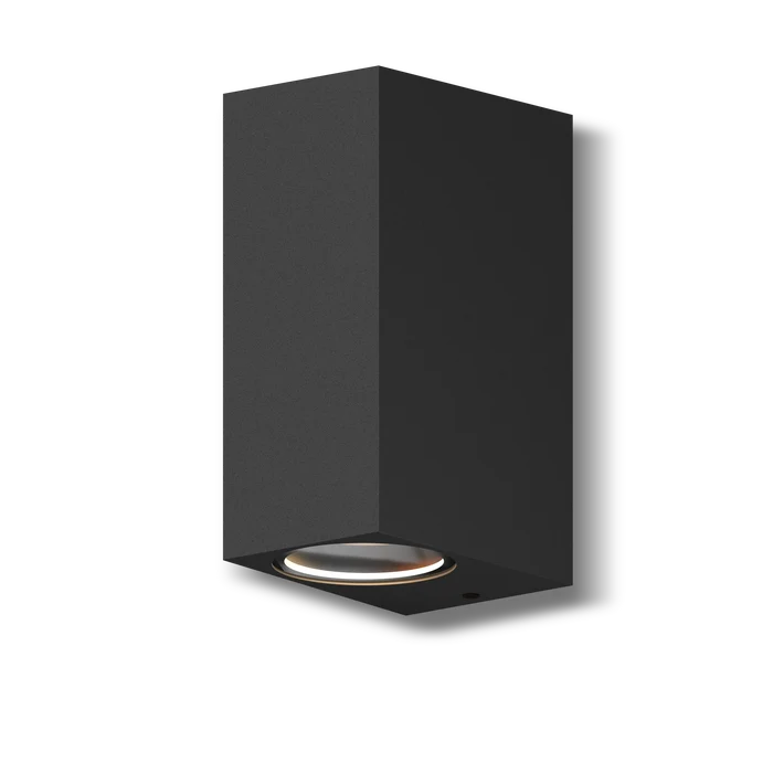 Calex Bergamo Wall Light - Up & Down - 2x GU10 - Black