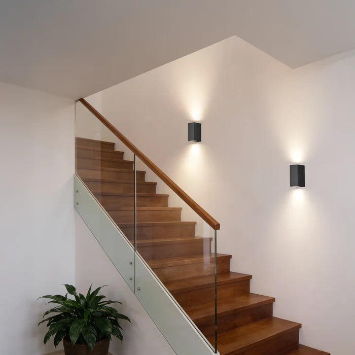 Calex Bergamo Wall Light - Up & Down - 2x GU10 - Black