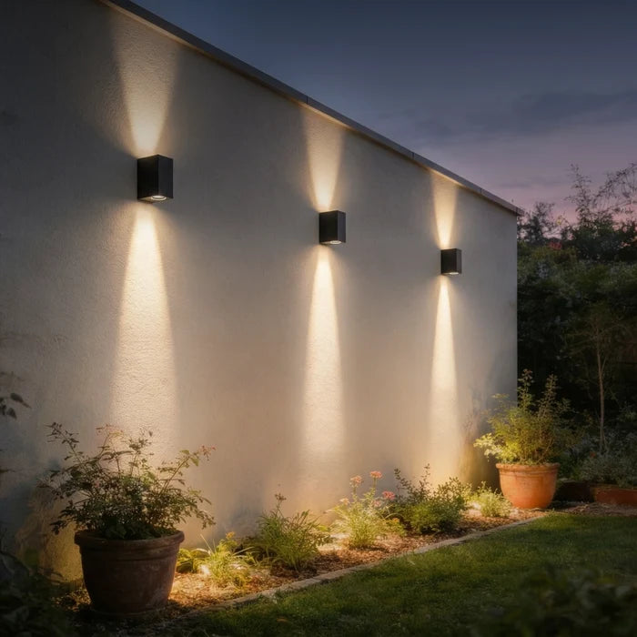 Calex Bergamo Wall Light - Up & Down - 2x GU10 - Black