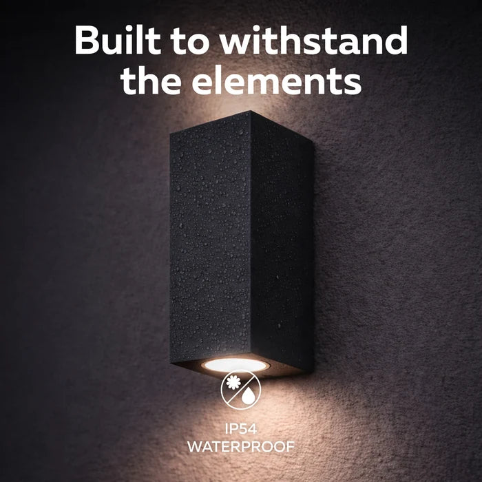 Calex Bergamo Wall Light - Up & Down - 2x GU10 - Black