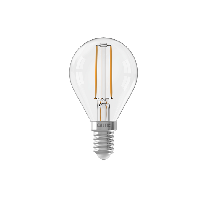 Calex Filament LED Lamp - E14 - P45 - Clear - 3.5W - Dimmable